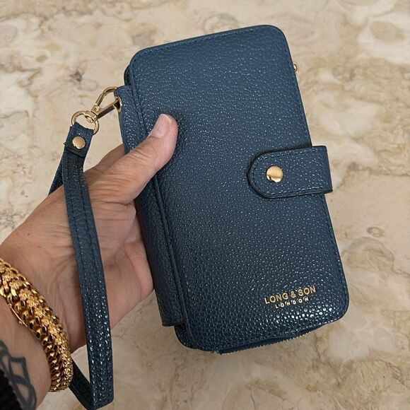 NWOT Long & Son Faux Leather Wristlet Wallet Phone Case - Picture 4 of 10